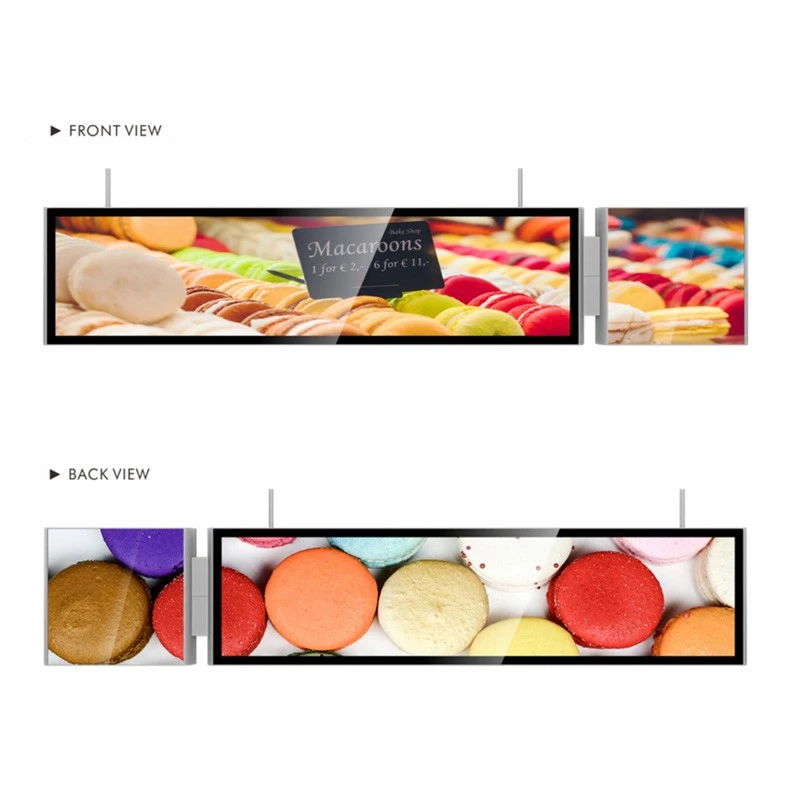 Schermo de visualizzaçion à barra LCD de 49 pollici con Light Box -doî schermi collegæ