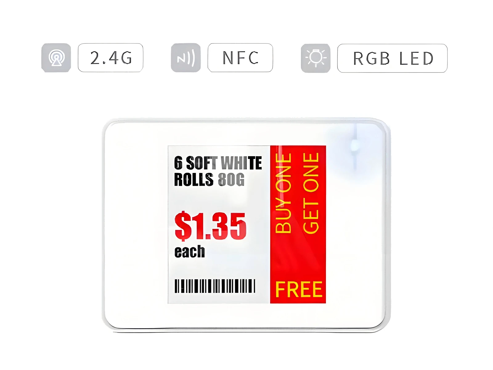 1.54 inch Four Color Electronic price Tag